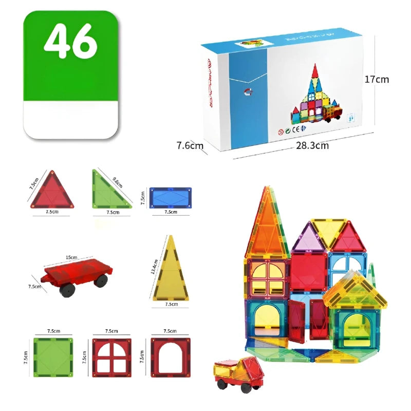 Jeu Tuiles Magnetiques Enfant Innovantes (Dès 3 ans)