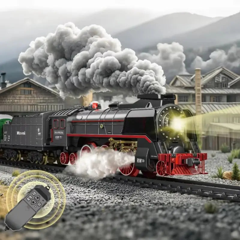 Grand Circuit Train Electrique Lumineux et Sonore
