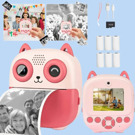 Appareil Photo Impression Enfant Chatton avec Jeux