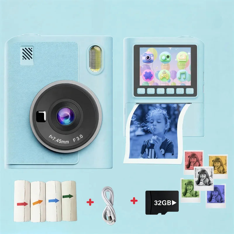 Appareil-Photo-Enfants-Instantane-fille-bleu