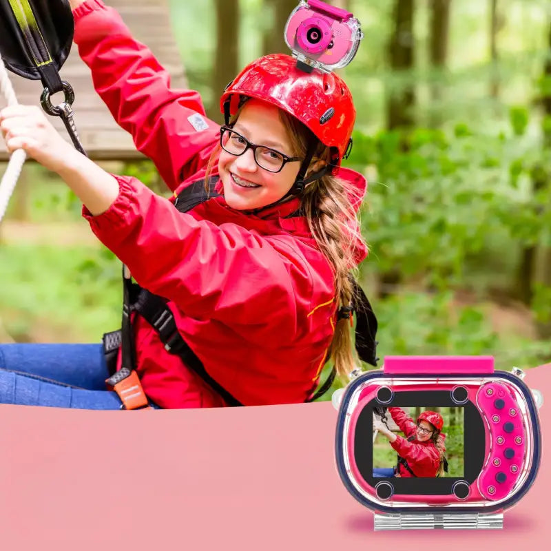 Appareil-Photo-Etanche-Enfant-Numerique-Aventure-rose-fille-7-ans