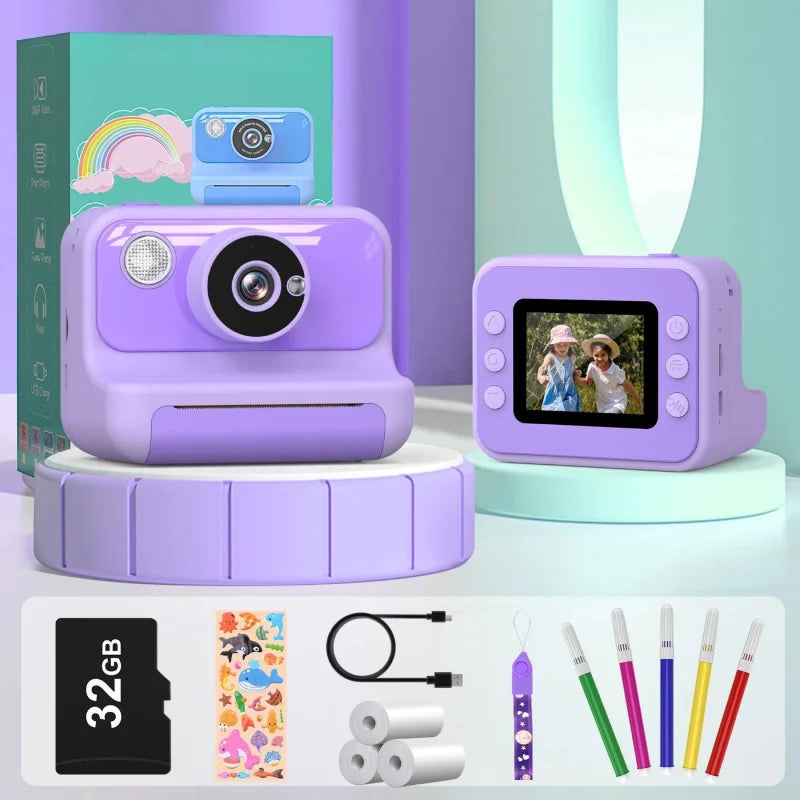 Appareil-Photo-Impression-Thermique-Enfant-Multifonction-violet