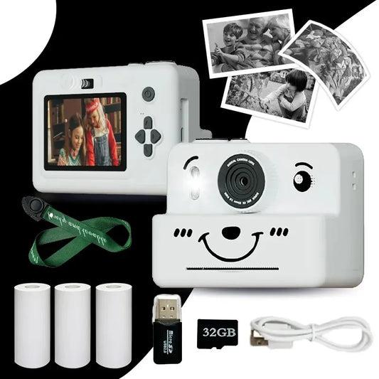 Appareil-Photo-Instantané-Enfants-Ourson-Kawaii-blanc