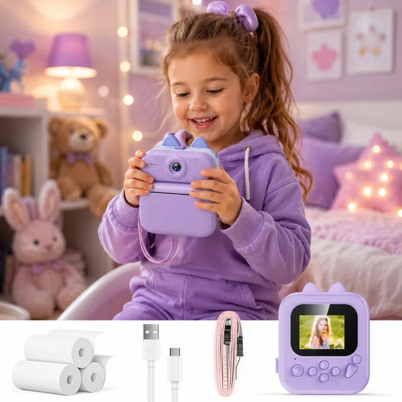 Appareille-Photo-Enfant-Chat-mignon-violet
