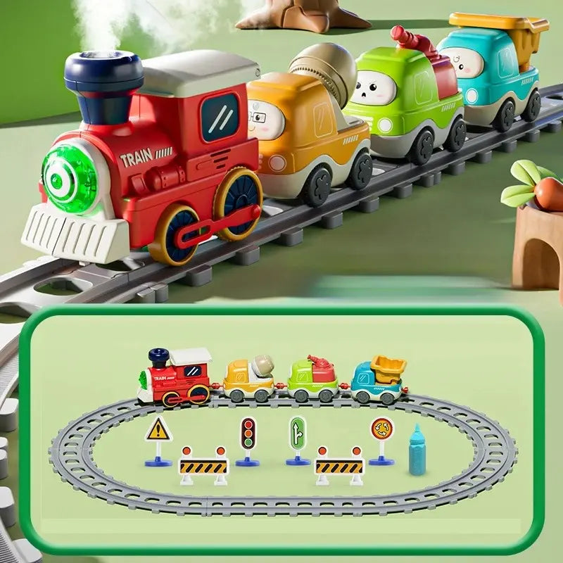 Circuit Train Bebe Electrique à Vapeur lumineux 