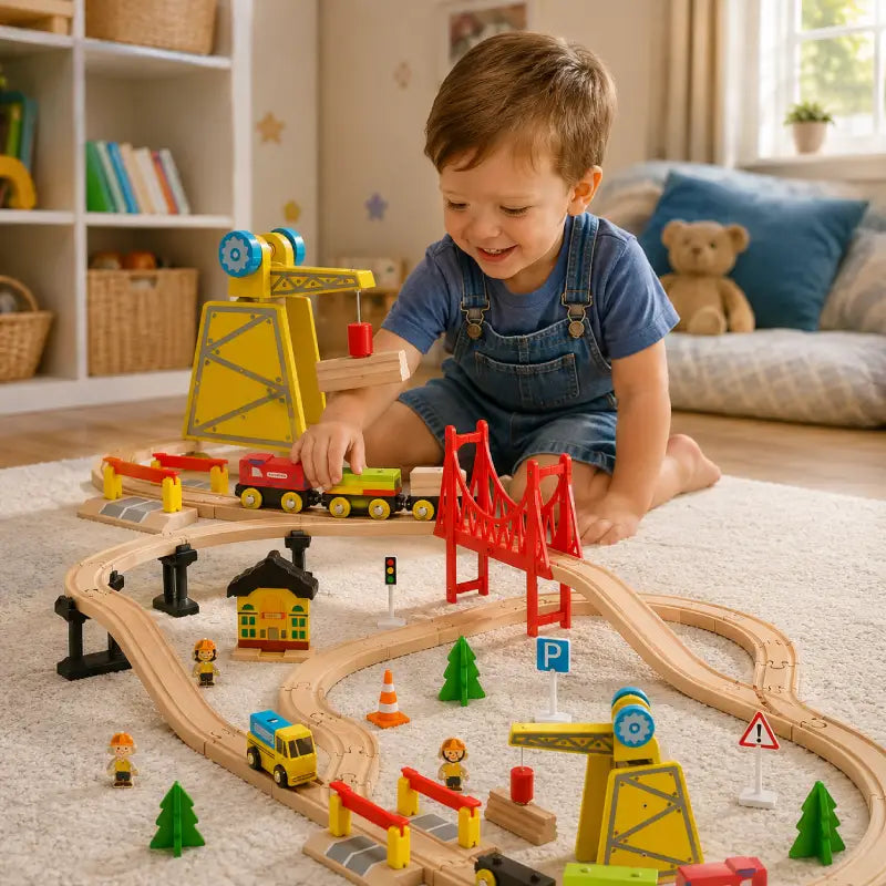 Circuit-Train-en-Bois-Aimanté-garcon-2-ans