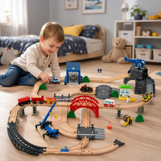 Circuit-de-Train-en-Bois-Mission-Secours-garcon-2-ans