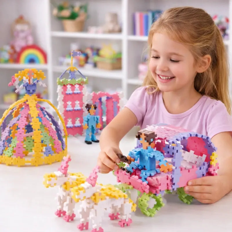 Jeu-de-Construction-6-8-Ans-Fille-plastique-rose
