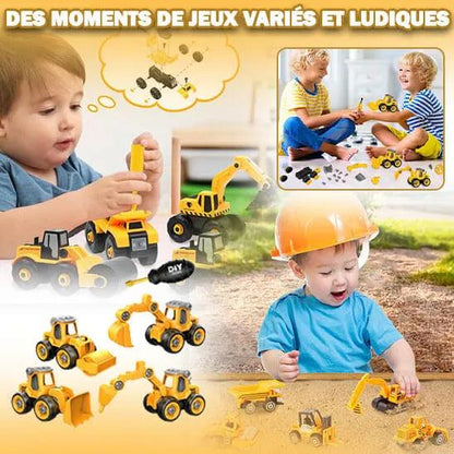Jeu de Construction Visseuse Excavateur à Monter