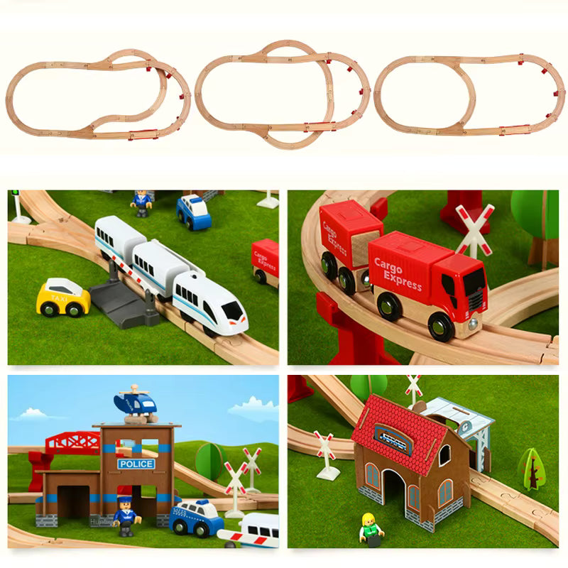 Circuit Train en Bois Electrique Urbain