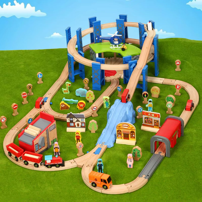 Grand Circuit Train Bois Enfant Aventure