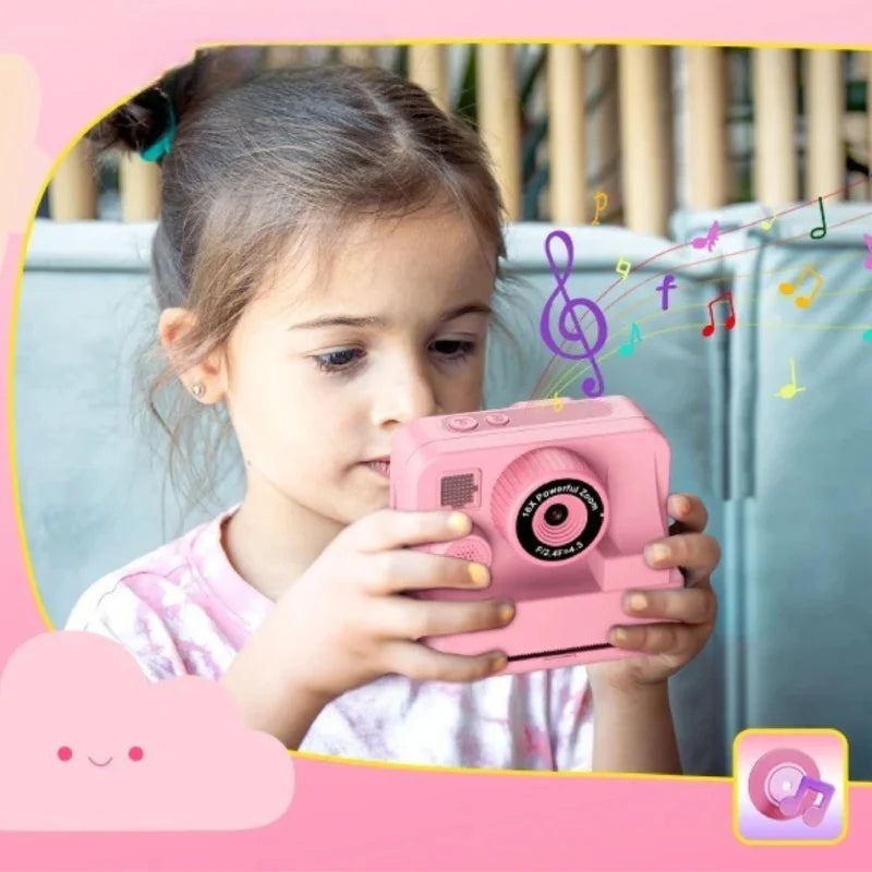 Appareil-instantané-rose-avec-musique          