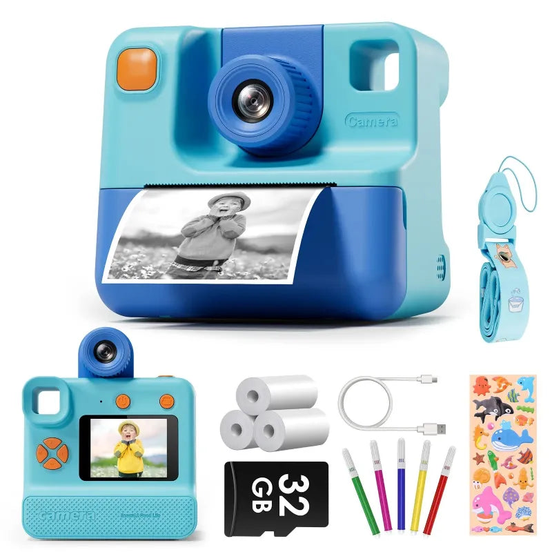 appareil-photo-enfant-impression-papier-bleu-garcon-6-ans