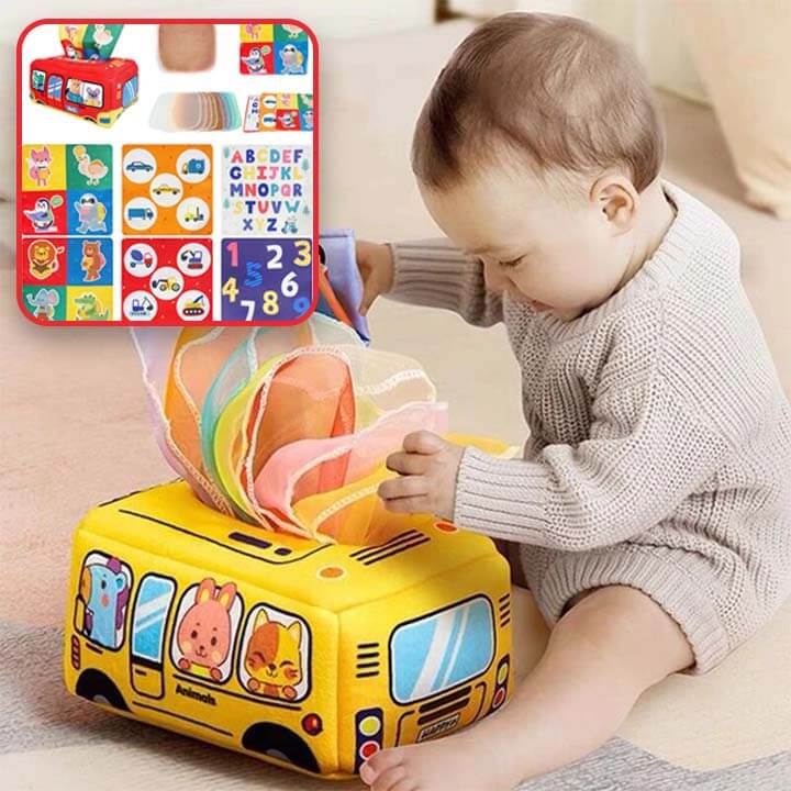 boite-a-mouchoir-magique-bebe-jaune-12-mois