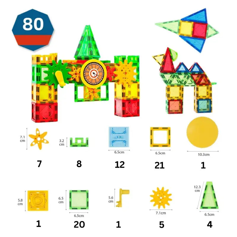 Construction-aimantée-Montessori-cadeau-garçon-2-ans-80-pièces      