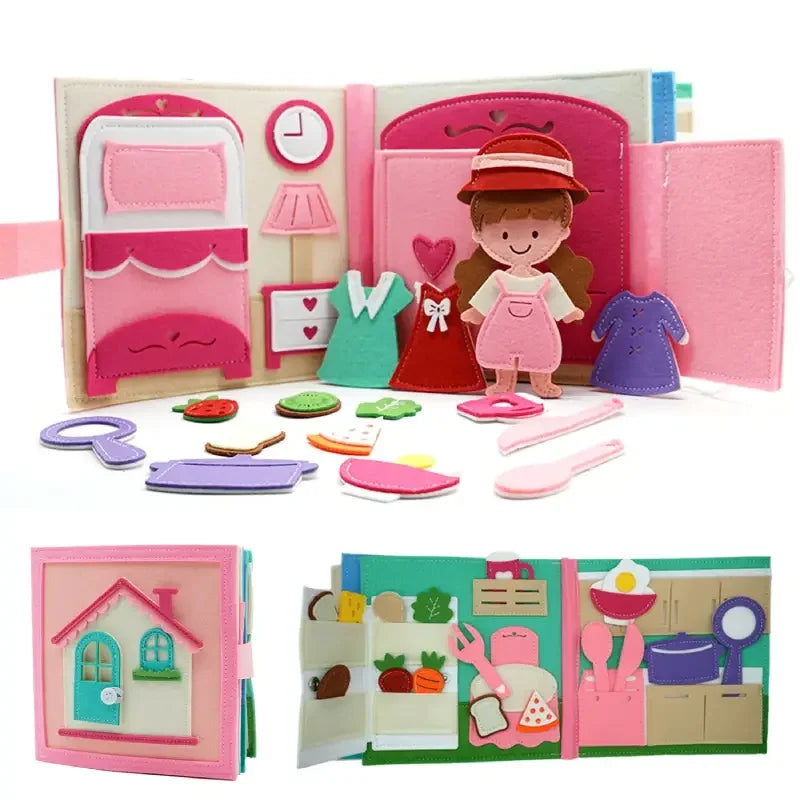 livre-sensoriel-bebe-montessori-feutre-rose