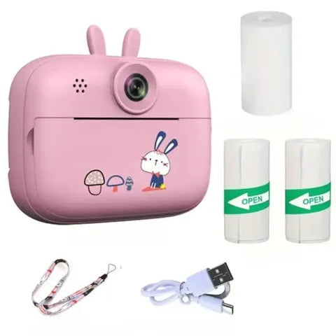 lot appareil photo instantane enfant rose
