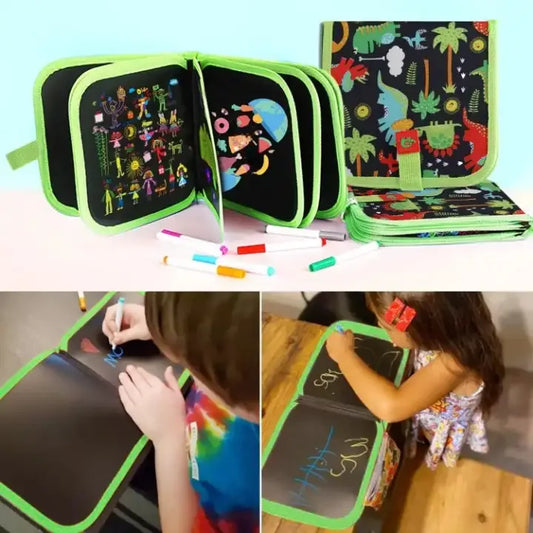 lot_Cahier_Ardoise_Effacable_avec_Rangement_et_Planche_Reproductible_vert
