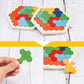 Tangram Hexagonal en Bois pour Enfants